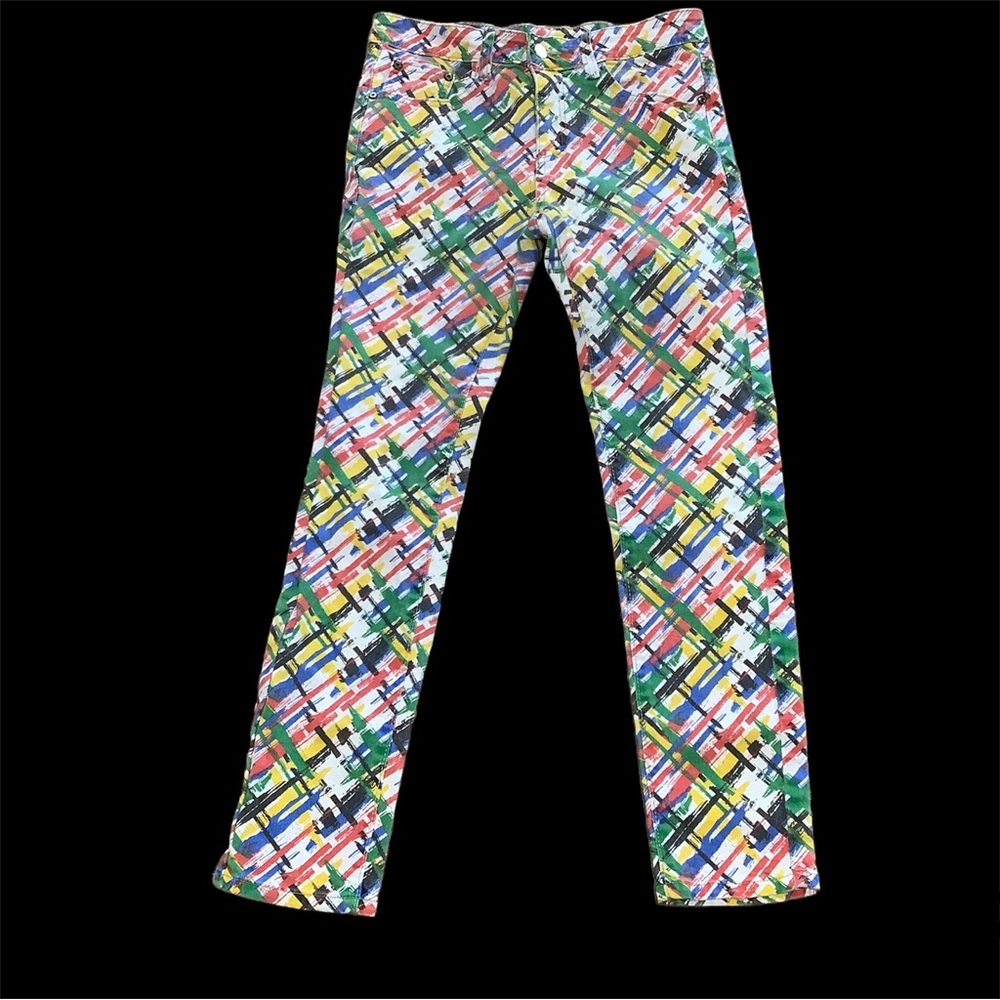Multi Color Print Mid Rise/High Rise Skinny Jeans.